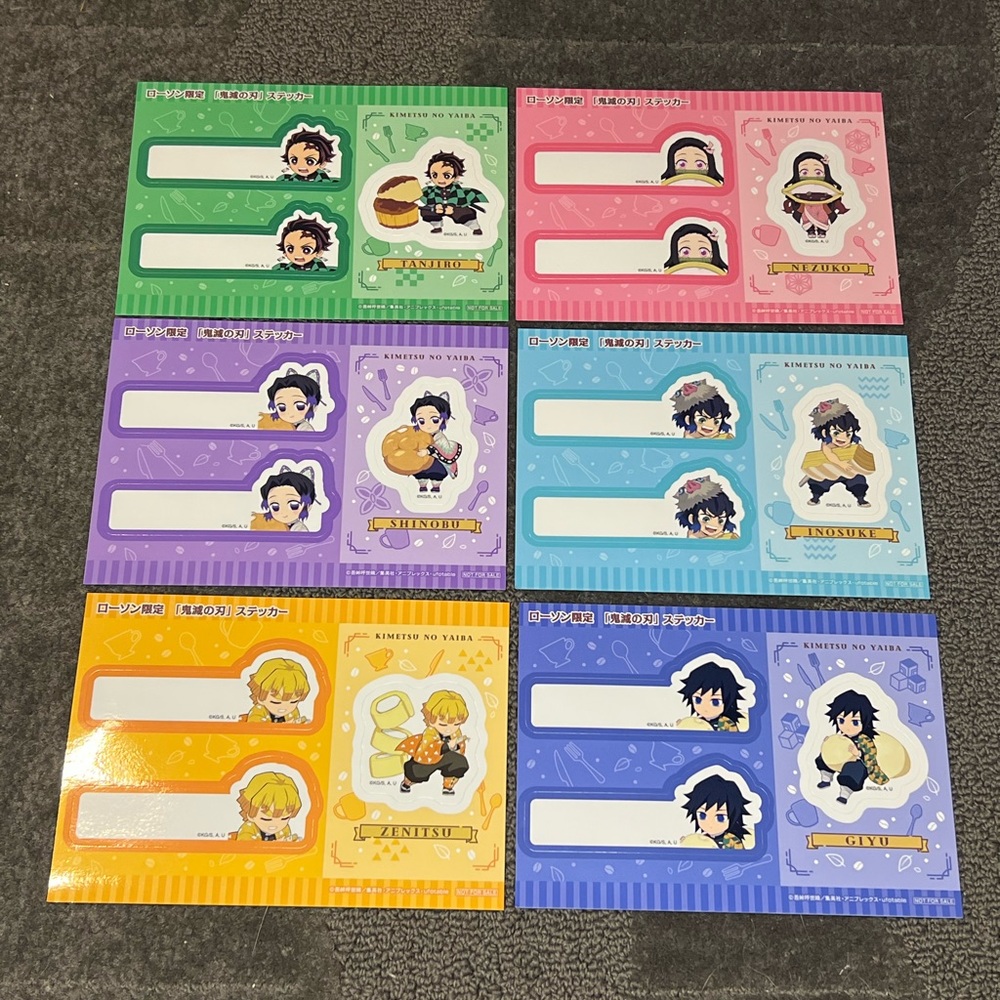 Demon Slayer / Kimetsu no Yaiba x Lawson Promo Sticker Sheets Japan Exclusive